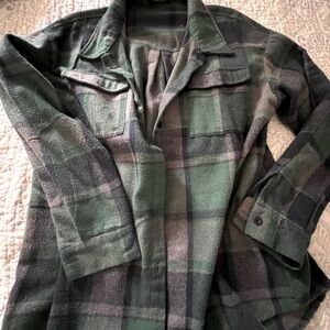 Heavy long sleeve plaid jacket or shirt